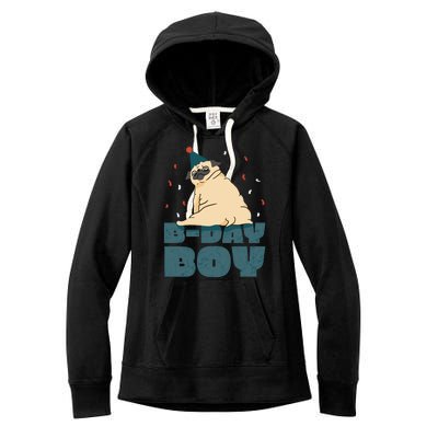 Birthday Boy Pug Women's Fleece Hoodie