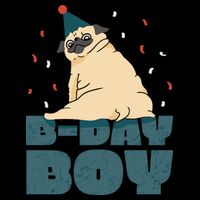 Birthday Boy Pug Zip Tote Bag