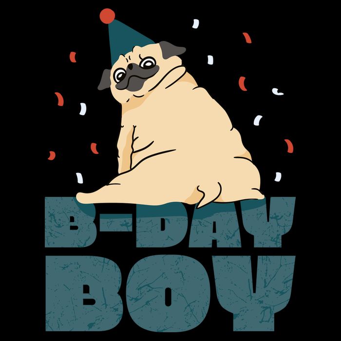 Birthday Boy Pug Zip Tote Bag