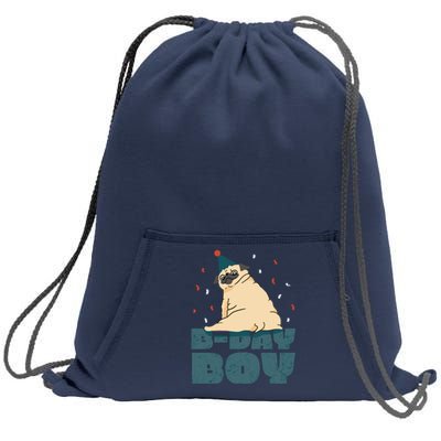 Birthday Boy Pug Sweatshirt Cinch Pack Bag