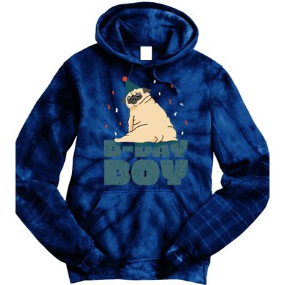 Birthday Boy Pug Tie Dye Hoodie