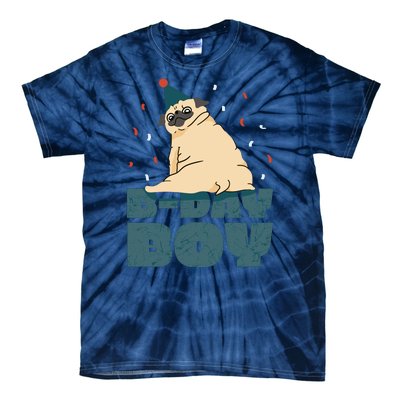 Birthday Boy Pug Tie-Dye T-Shirt