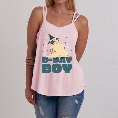 Birthday Boy Pug Women's Strappy Tank