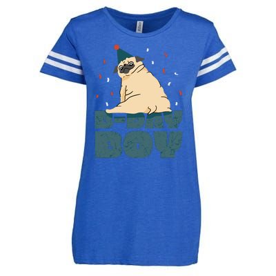 Birthday Boy Pug Enza Ladies Jersey Football T-Shirt