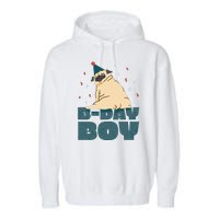 Birthday Boy Pug Garment-Dyed Fleece Hoodie