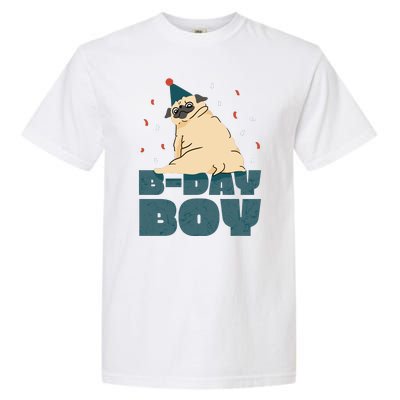 Birthday Boy Pug Garment-Dyed Heavyweight T-Shirt