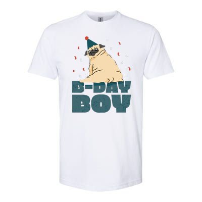 Birthday Boy Pug Softstyle® CVC T-Shirt