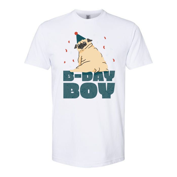 Birthday Boy Pug Softstyle® CVC T-Shirt