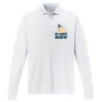 Birthday Boy Pug Performance Long Sleeve Polo