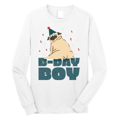 Birthday Boy Pug Long Sleeve Shirt