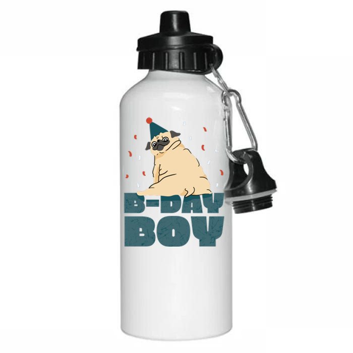 Birthday Boy Pug Aluminum Water Bottle