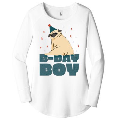 Birthday Boy Pug Women's Perfect Tri Tunic Long Sleeve Shirt