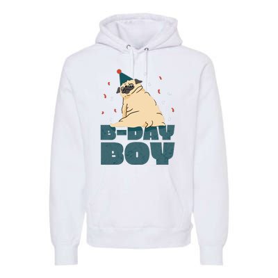 Birthday Boy Pug Premium Hoodie