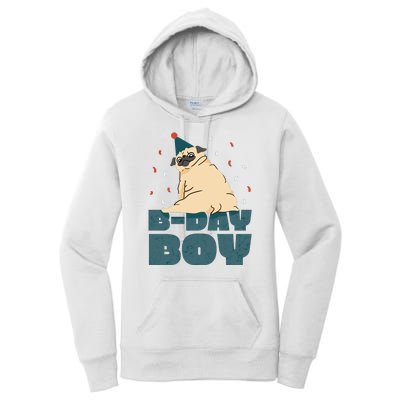 Birthday Boy Pug Women's Pullover Hoodie