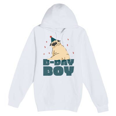 Birthday Boy Pug Premium Pullover Hoodie