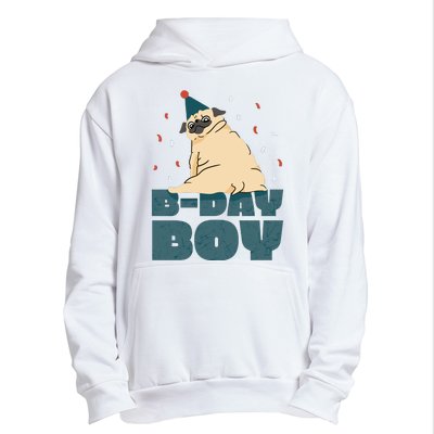 Birthday Boy Pug Urban Pullover Hoodie