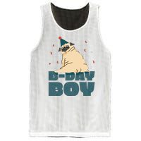 Birthday Boy Pug Mesh Reversible Basketball Jersey Tank