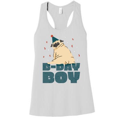 Birthday Boy Pug Women's Racerback Tank