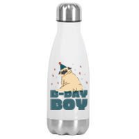 Birthday Boy Pug Stainless Steel Insulated Water Bottle