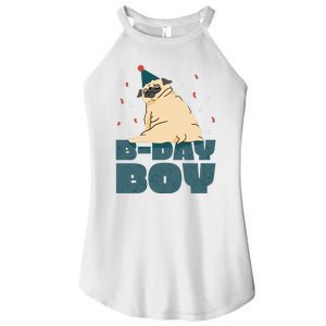 Birthday Boy Pug Women’s Perfect Tri Rocker Tank