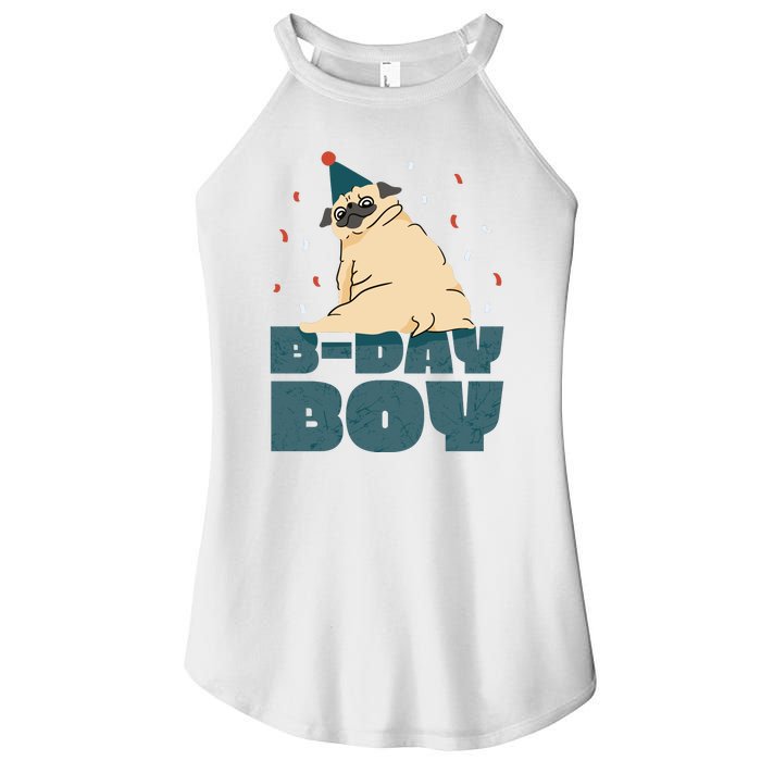 Birthday Boy Pug Women's Perfect Tri Rocker Tank