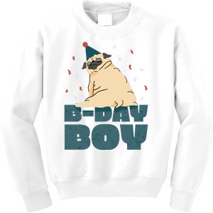 Birthday Boy Pug Kids Sweatshirt