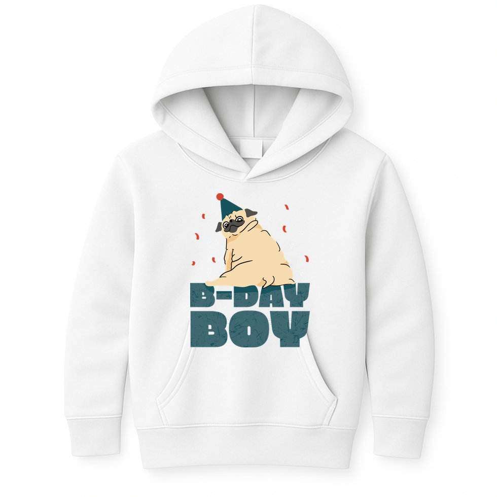 Birthday Boy Pug Kids Hoodie