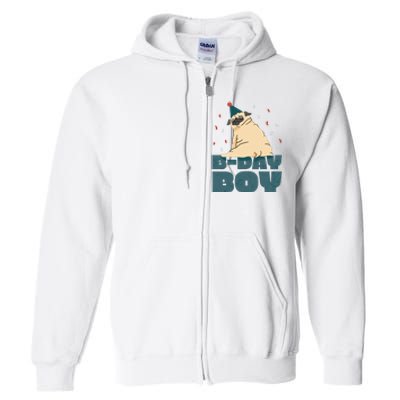 Birthday Boy Pug Full Zip Hoodie