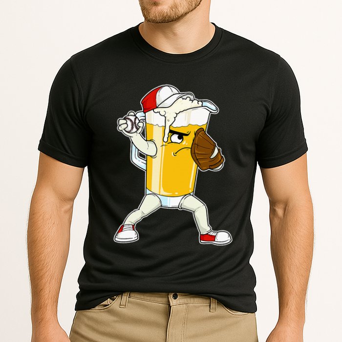 Beer Baseball Pitcher Pub Cooling Performance Crew T-Shirt