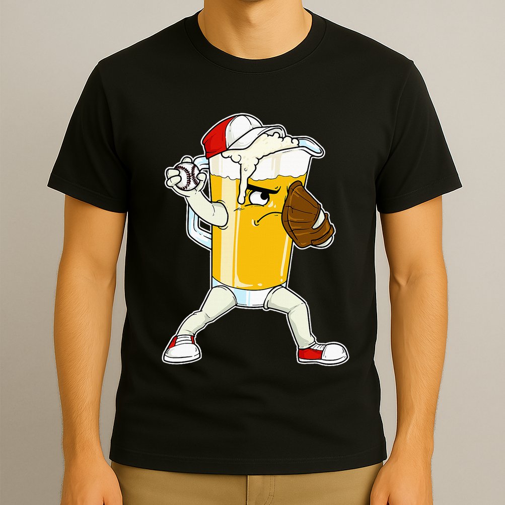 Beer Baseball Pitcher Pub T-Shirt