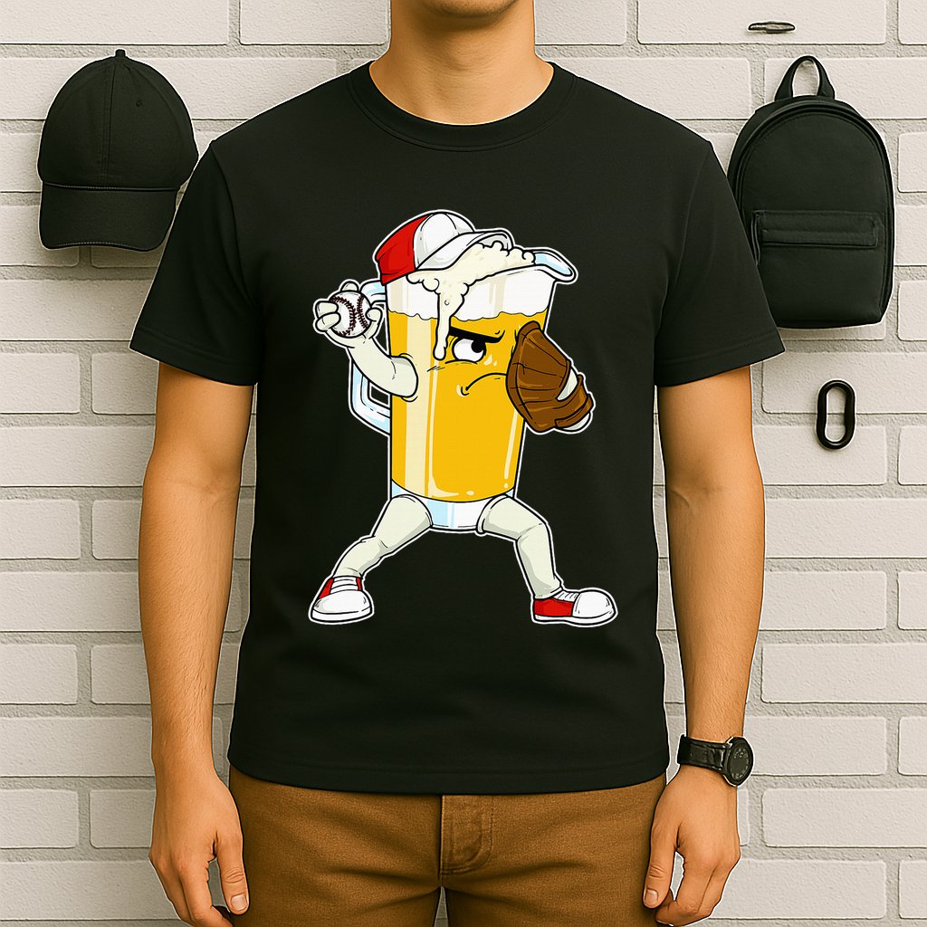 Beer Baseball Pitcher Pub T-Shirt