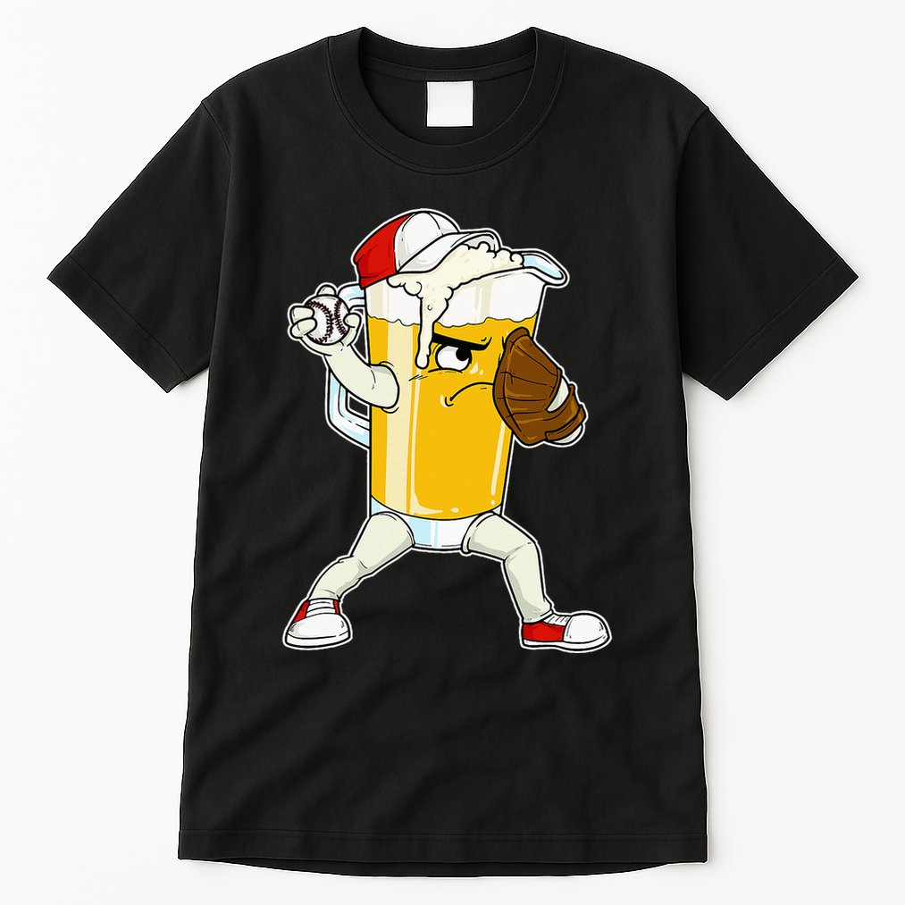 Beer Baseball Pitcher Pub Tall T-Shirt