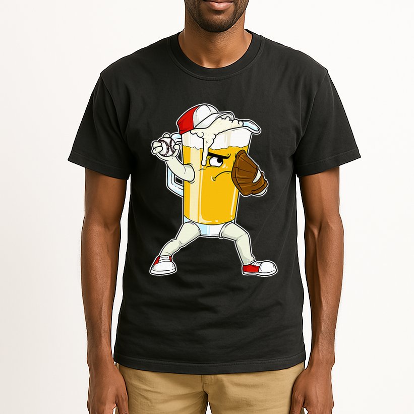 Beer Baseball Pitcher Pub Tall T-Shirt