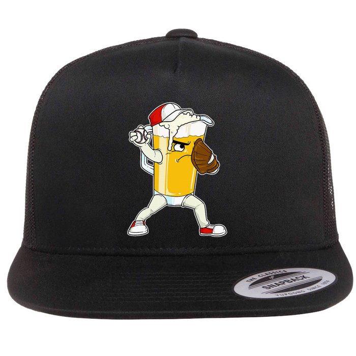 Beer Baseball Pitcher Pub Flat Bill Trucker Hat