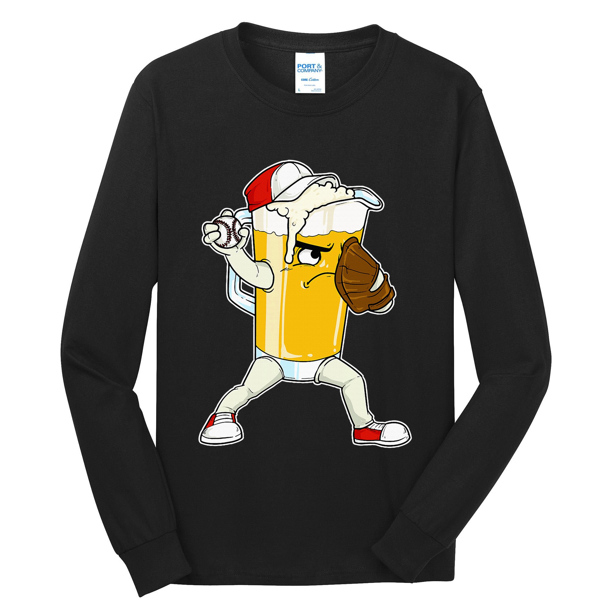 Beer Baseball Pitcher Pub Tall Long Sleeve T-Shirt