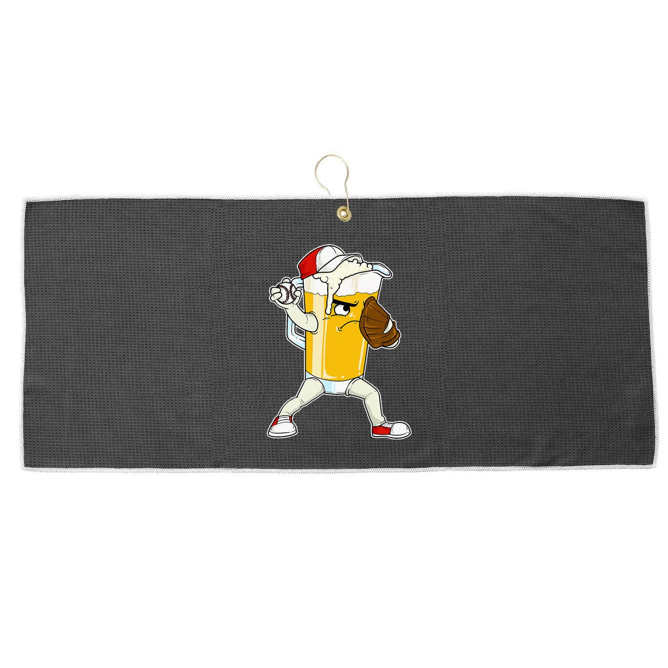 Beer Baseball Pitcher Pub Large Microfiber Waffle Golf Towel