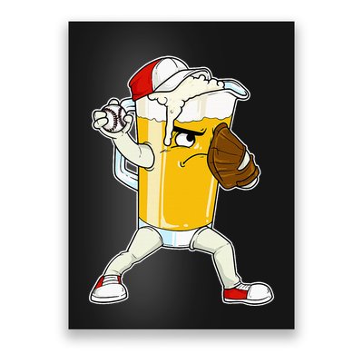 Beer Baseball Pitcher Pub Poster