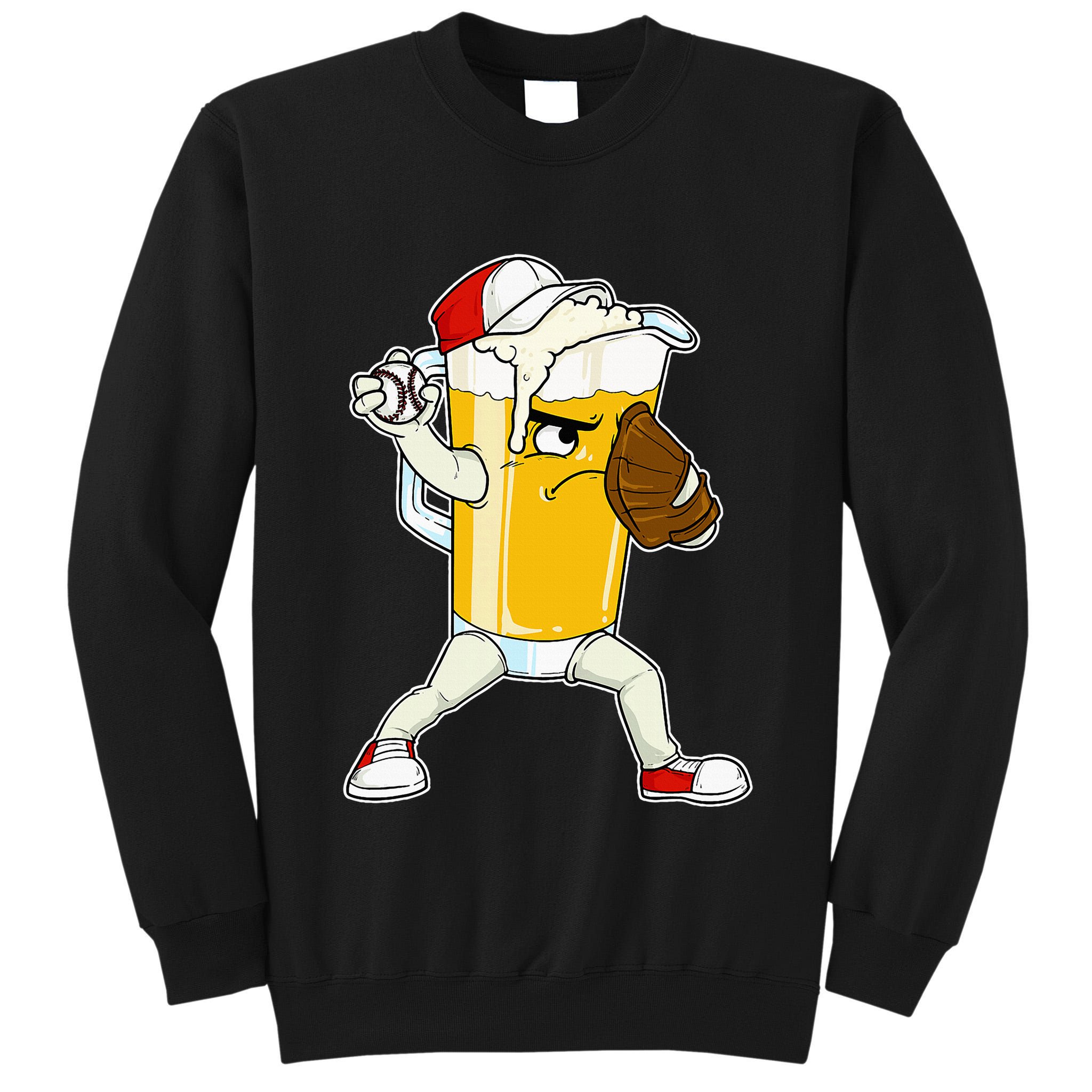 Beer Baseball Pitcher Pub Tall Sweatshirt