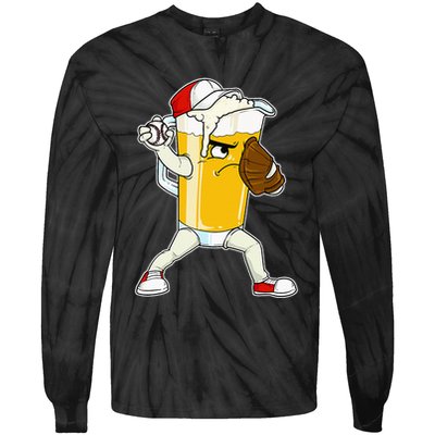 Beer Baseball Pitcher Pub Tie-Dye Long Sleeve Shirt