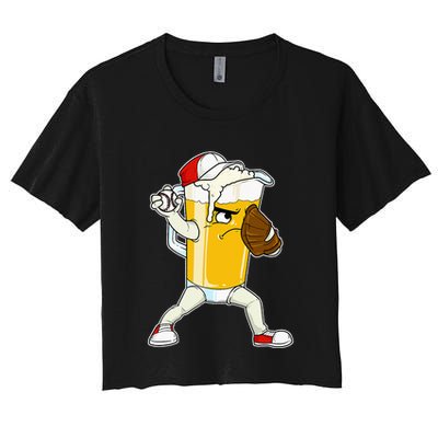 Beer Baseball Pitcher Pub Crop Top