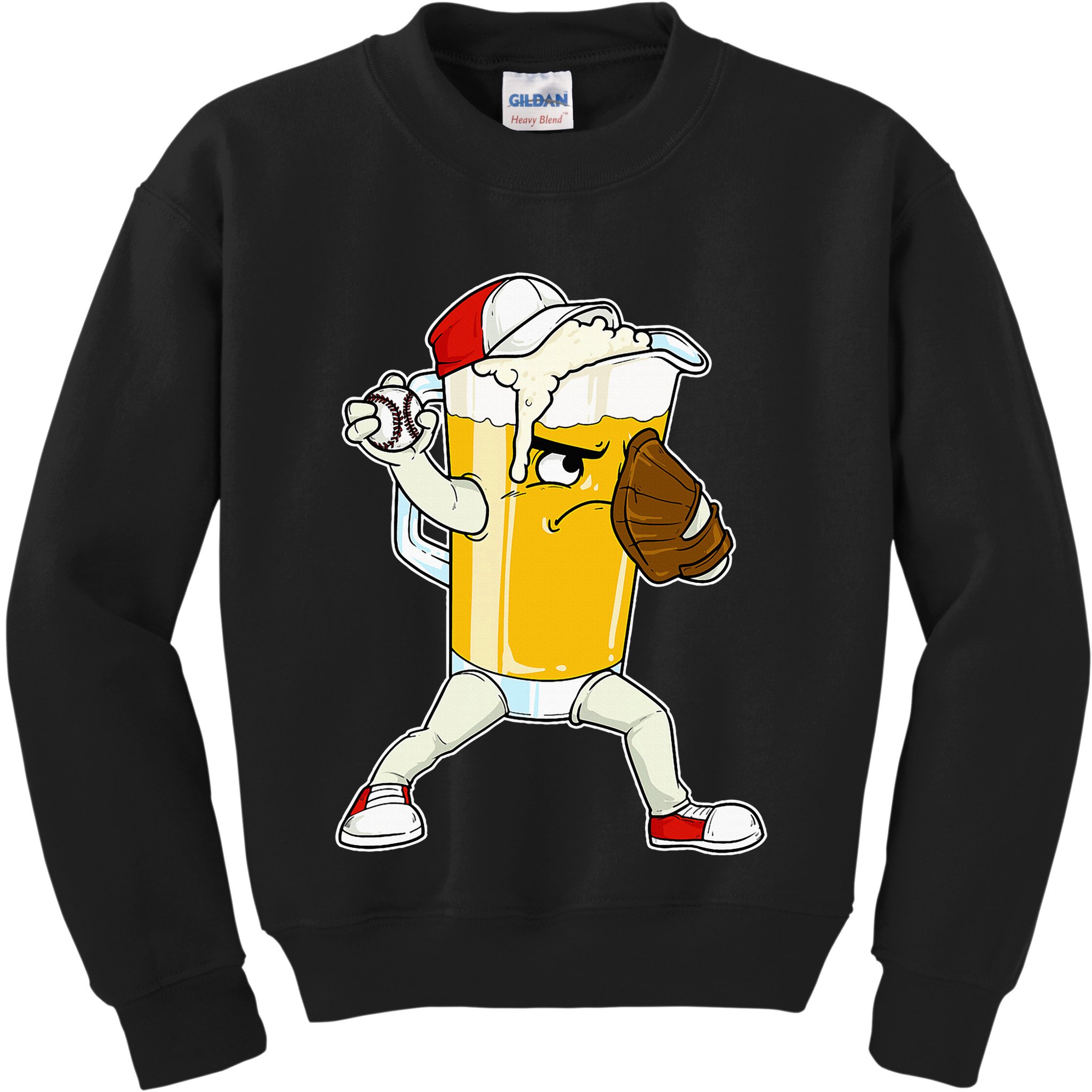 Beer Baseball Pitcher Pub Kids Sweatshirt