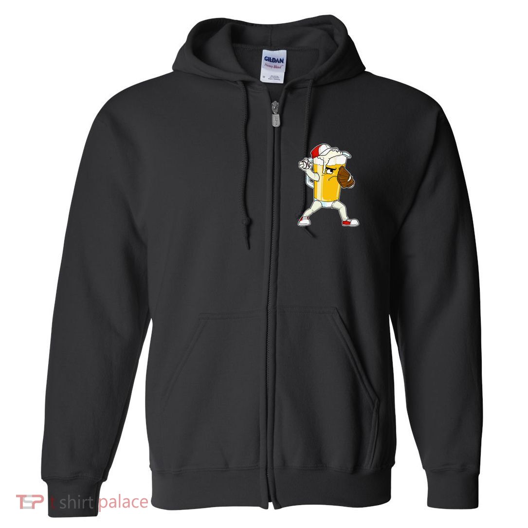 Beer Baseball Pitcher Pub Full Zip Hoodie