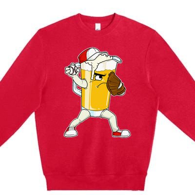 Beer Baseball Pitcher Pub Premium Crewneck Sweatshirt