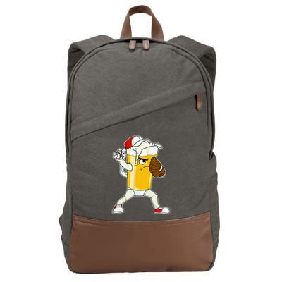 Beer Baseball Pitcher Pub Cotton Canvas Backpack