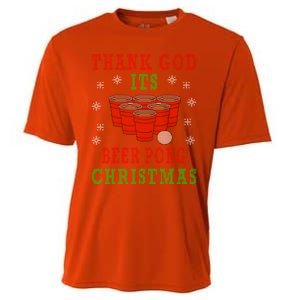 Beerpong Beer Pong Christmas Ing Game Gift Cooling Performance Crew T-Shirt