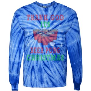 Beerpong Beer Pong Christmas Ing Game Gift Tie-Dye Long Sleeve Shirt