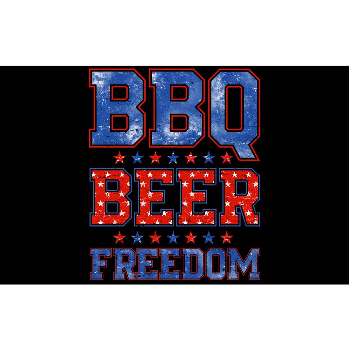 BBQ Beer Freedom Bumper Sticker