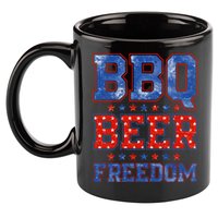 BBQ Beer Freedom 11oz C Handle Ceramic Mug