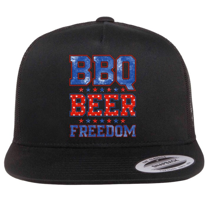 BBQ Beer Freedom Flatbill Hat