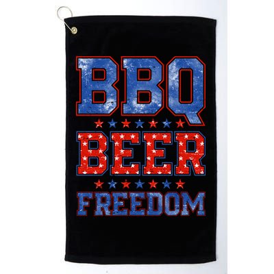 BBQ Beer Freedom Golf Towel